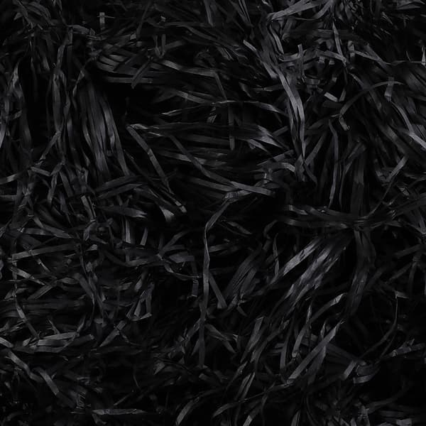 200g Krossat Strimlat Papper Svart Kraftpapper - Julförpackning - Krossad Förpackning - Presentförpackningsfyllning - Tom Fylld Korg
