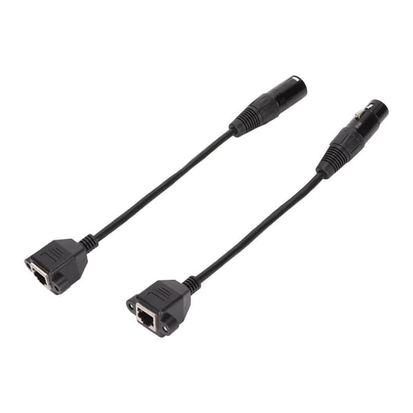 2 stk XLR3 til RJ45-kabel 3-pinners Plug and Play XLR-hunn KLB