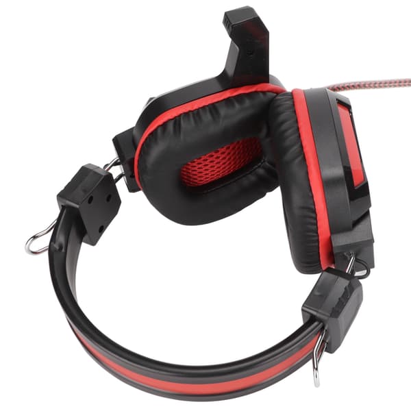 H7 Gaming Headset Bløde Hukommelsesskum Ørepuder 7.1 Surround Sound Multifunktionel Støjreducerende Over-Ear Hovedtelefoner Sort+Rød