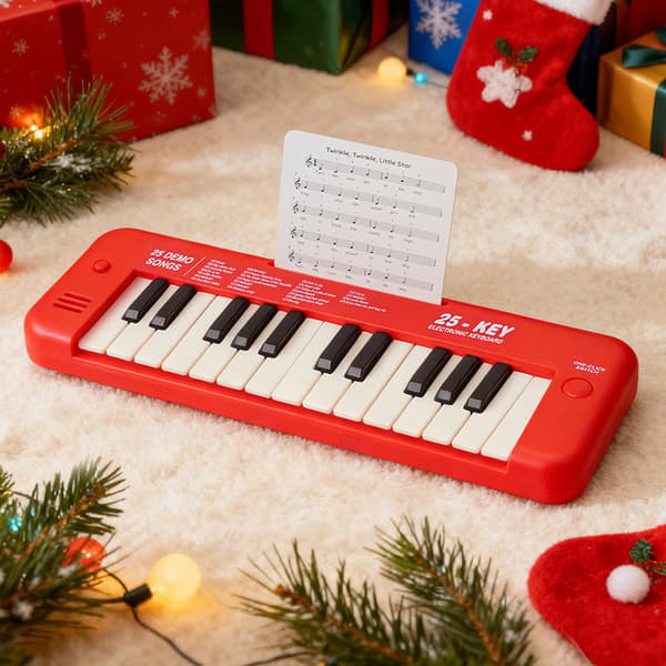 25-tangenters elektronisk klaverkeyboard til børn med musikundervisningsfunktion