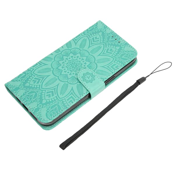 Wallet Case for iPhone 14 PRO, PU Protective Case with Floral Pattern, with Credit Card Holder and Stand