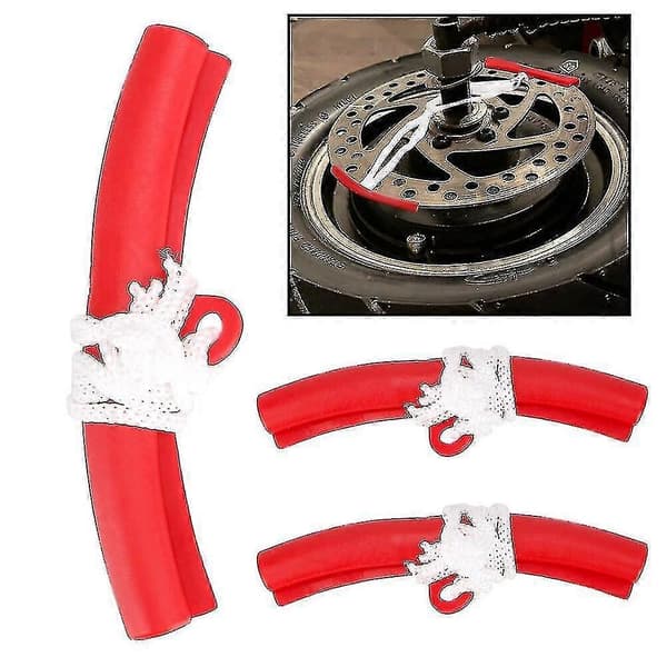 Motorcycle and Bicycle Tire Changing Tool - Rim Protector Car Scoop Tire Set (3 Star Tools + 2 Protective Covers)