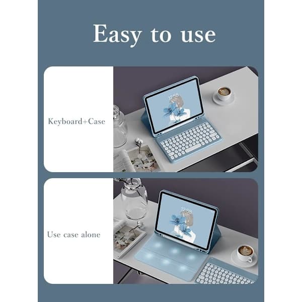 Cute iPad 9th Generation Keyboard Case with Mouse iPad 8th Generation/iPad 7th Generation