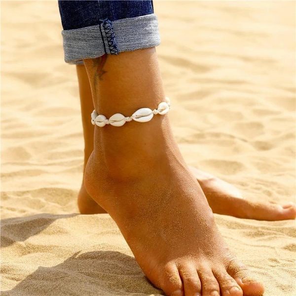 Anklet with White Shells - Can Also Be Used as a Bracelet white