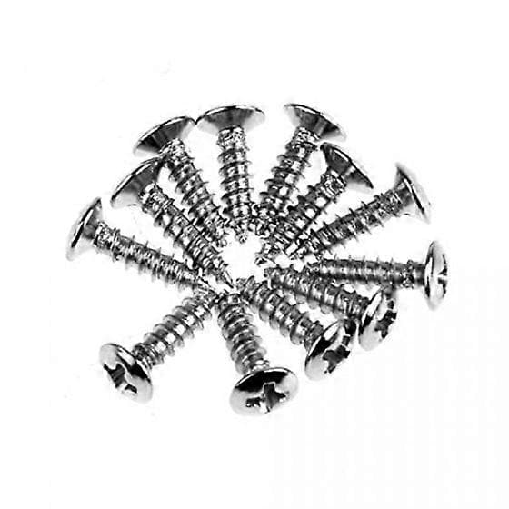 36x Pickguard Screws Fender Style for Guitar Telecaster, suitable for Stratocaster Silver