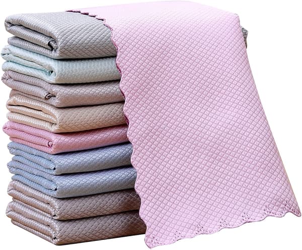 10-pak Rengøringsklude, Mikrofiberklude, Vaskbare