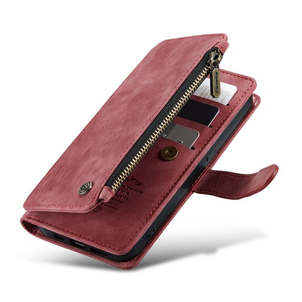 Rosa pung-etui til iPhone 13 [6,1 tommer], Moderne slidstærkt PU-læder Magnetisk Flip Lany