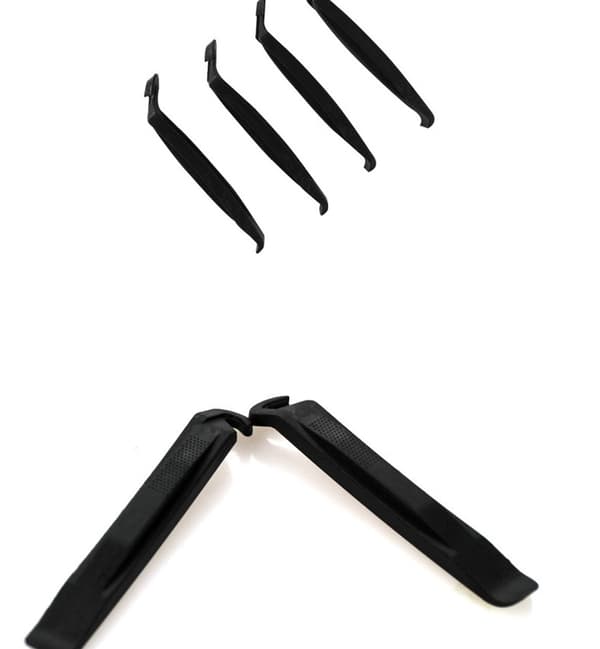 Set med 4 supercykeldäckavdragare, svarta däckavdragare