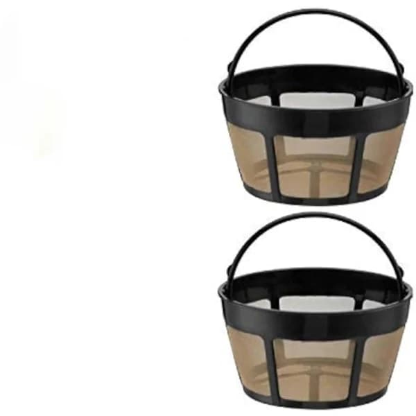Gjenbrukbart kaffefilter 2-pakning, BPA-fritt permanent nett i rustfritt stål for Hamilton Beach 8 til 12 koppers kaffetrakter 2 STK 2 PCS