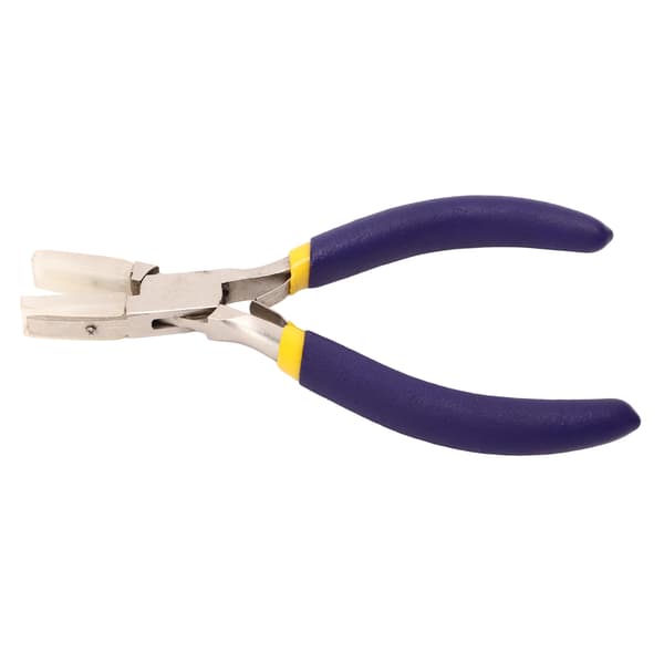 Flat Nose Pliers Blue Handle Double Spring Structure Carbon Steel Mini Pliers for DIY Handmade Jewelry Hardware