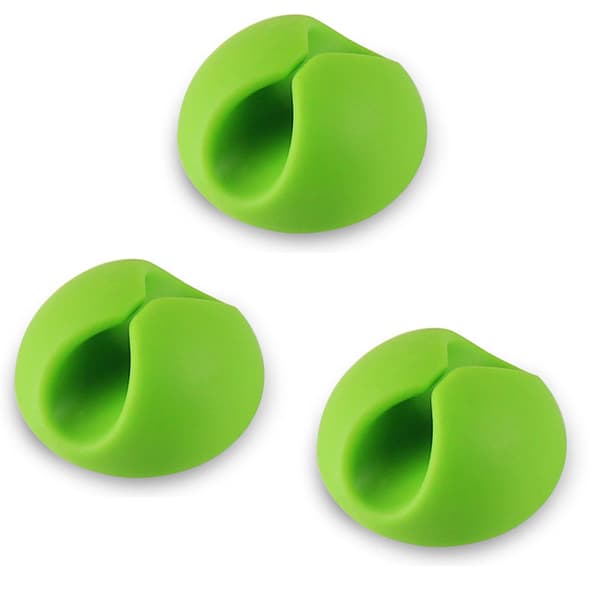 3-pak kabelholdere Sort