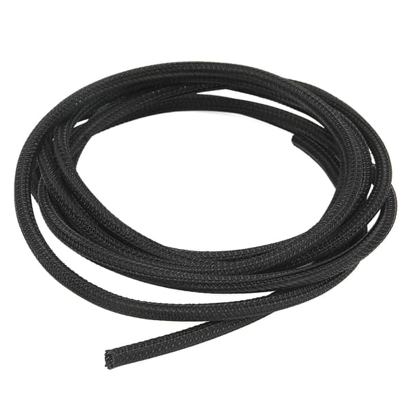 5mm/0.2 inch Black Cord Protector Self-Wrapping Cable Sleeve High Temperature Resistant Cable Sheath for RV Boat 7.5m/25ft