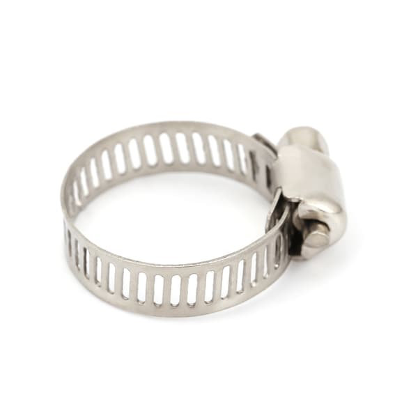 Justerbare skruebåndslangeklemmer i rustfritt stål for vannrør (16mm-25mm)