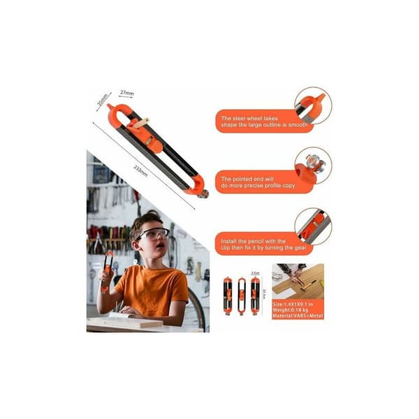 Contour Measuring Tool, Precise Contour Measuring Tool with Lock, for Welding, for Flooring and Tiles LYLM
