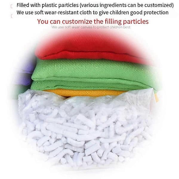Outdoor Throwing Game Set with Square Double Layer Leak-Proof Sandbags