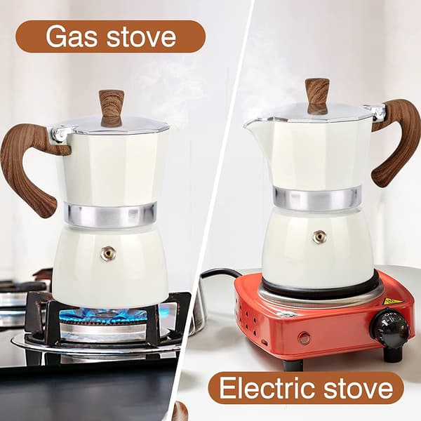 Espressokande til komfur, 3 espressokopper Moka-kande - 5oz manuel kop