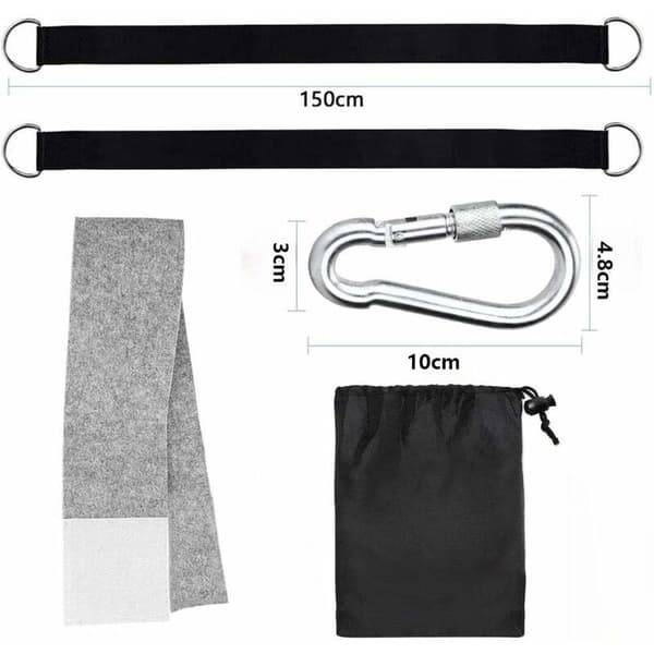 Hammock Straps, Hammock Mount with Wooden Seesaw Hanging Swing Strap with D-Ring and Swing Hammock Straps Max 550KG for Camping, Hammock