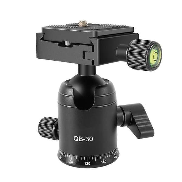 Kamerastativ Kulehode 360° Roterende Panoramautsikt med 1/4  \" Hurtigplate