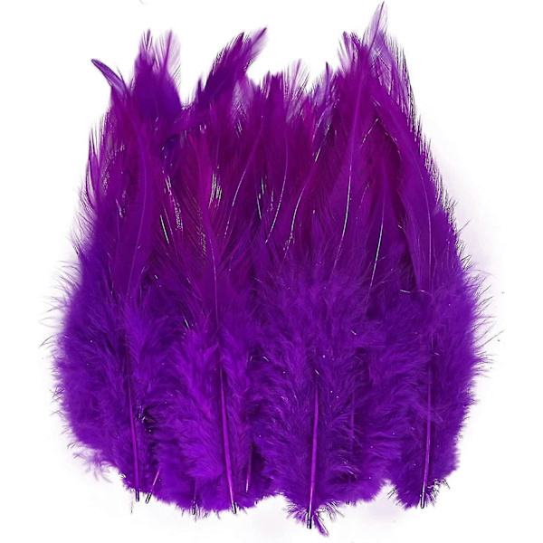 1000 stk. Hanefjer til Håndværk Lilla Purple
