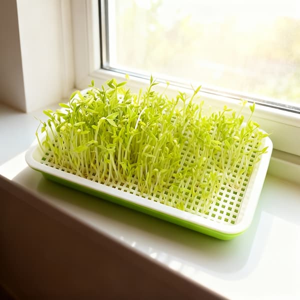 Hydroponic Seed Starter Kit with Drainage Holes - for Peas, Beans, Herbs, Vegetables 1st