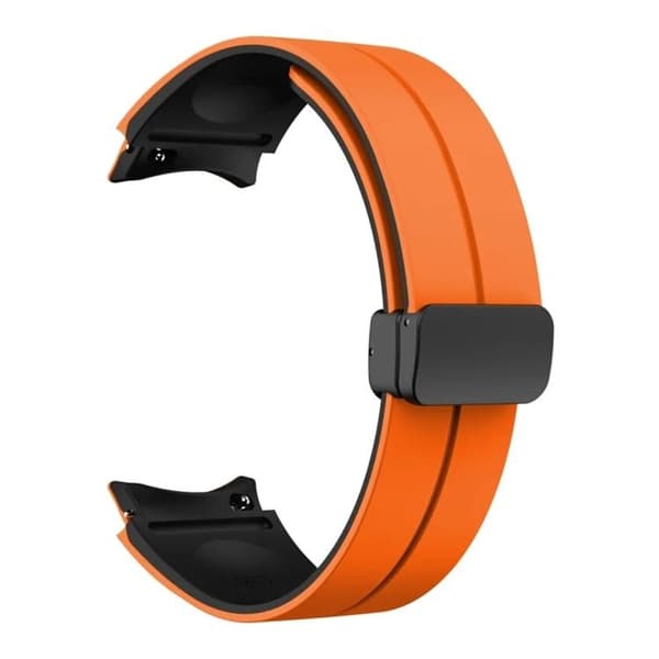 Galaxy Watch 6/6 Classic (44/40/47/43 mm) armbånd - Orange/Sort 50 50