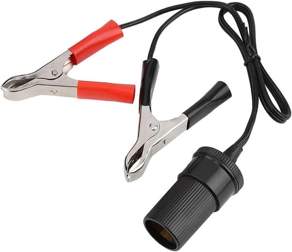 Sigarettenneradapter, 12V Bilbatteri Clip On Adapter Sigarettuttak Tenner Reiselader