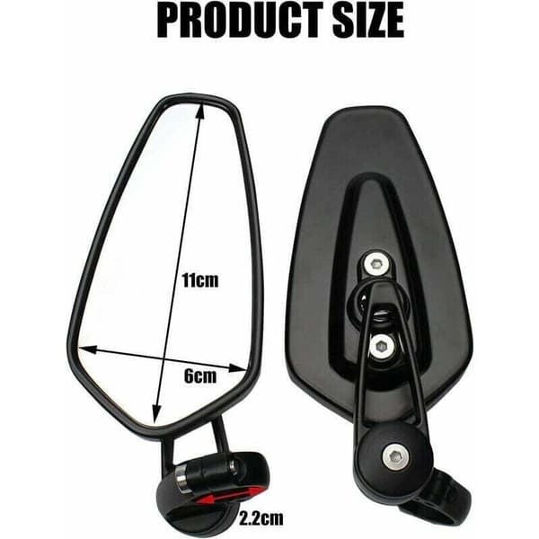 Motorcykelstyr Sidespejle Motorcykel Bakspejle til XJ6 MT01 MT03 MT07 MT09 (Sort)..DEBUNS