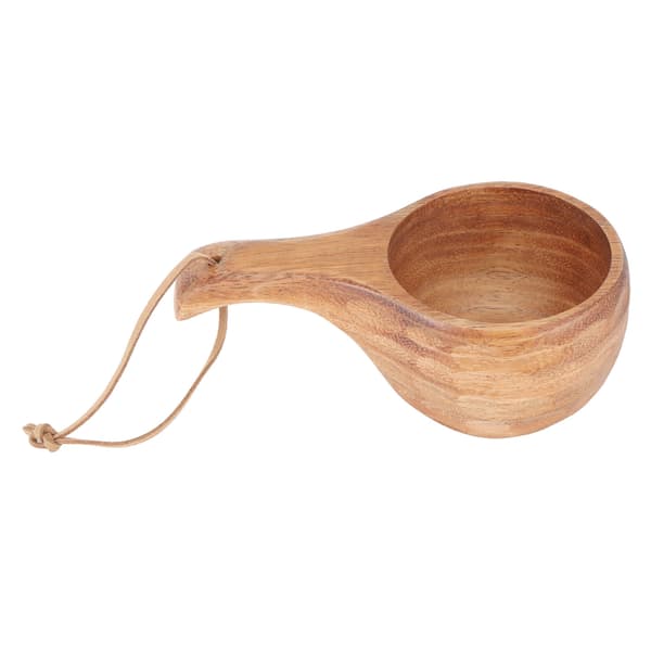 Wooden Coffee Cup 220ML Eco-Friendly Portable Heat Insulating Coffee Cup with Comfortable Grip for Home Turtle Thin Handle