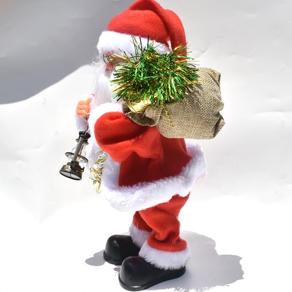 1 elektrisk lysende musik julemandsdukke dekorationer jul