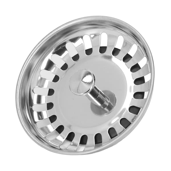 Sink Basket Strainer Replacement Thickened Stainless Steel Sink Strainer with Bottom Plug for Home