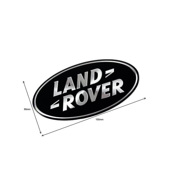 Oval Rund Sort Land Rover Bagklap Emblem til Evoque Discovery Freelander 105mm X 53mm