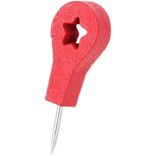Decorative Red Map Tacks with Map Pattern for Cork Board, Office, School, 40 Pcs Thumbtacks Office Supplies