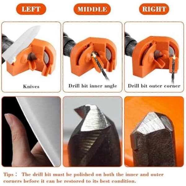 Multifunctional Drill Sharpener for Drills, Drill Sharpening, Efficient Drill Sharpener
