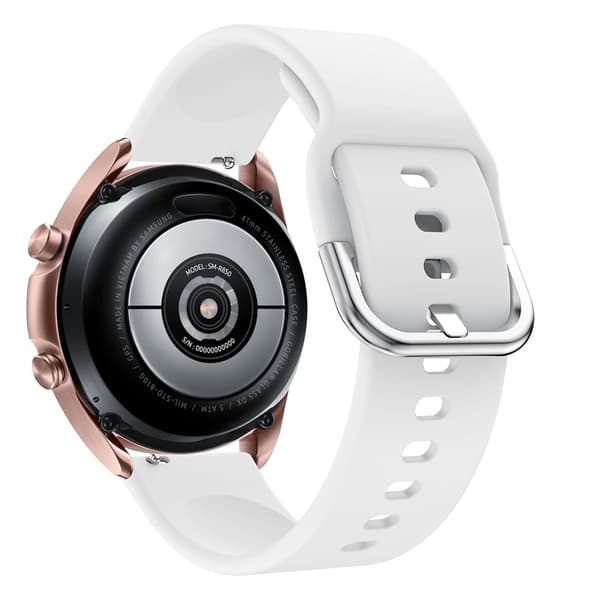 Silikonarmbånd for Smartklokke (20mm) - Hvit 15 15