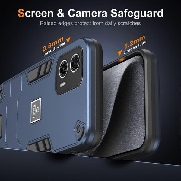 Deksel til Motorola Moto G73 5G 2 i 1 Robust Hard PC Myk TPU Telefonbeskyttelse