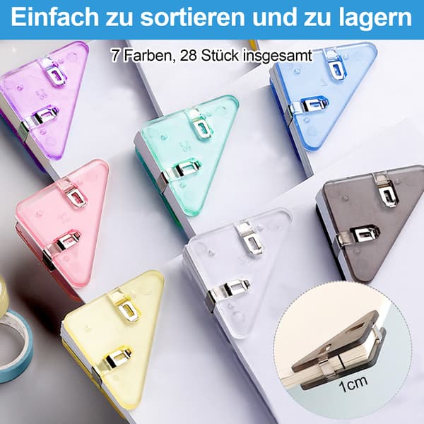 Isosceles Triangle Clip To Prevent Books From Bending, Large Capacity Multicolor Plastic Page Markers Clips With High-Quality Plastic