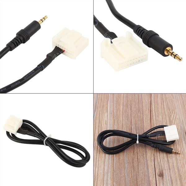 3.5MM AUX Audio Radio MP3 Player Headphone Phone Input Adapter Cable For Toyota