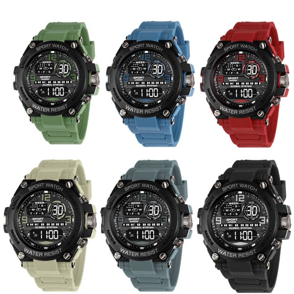 Herreure Vandtæt Udendørs Sportsur Dato Multifunktion (Sort)