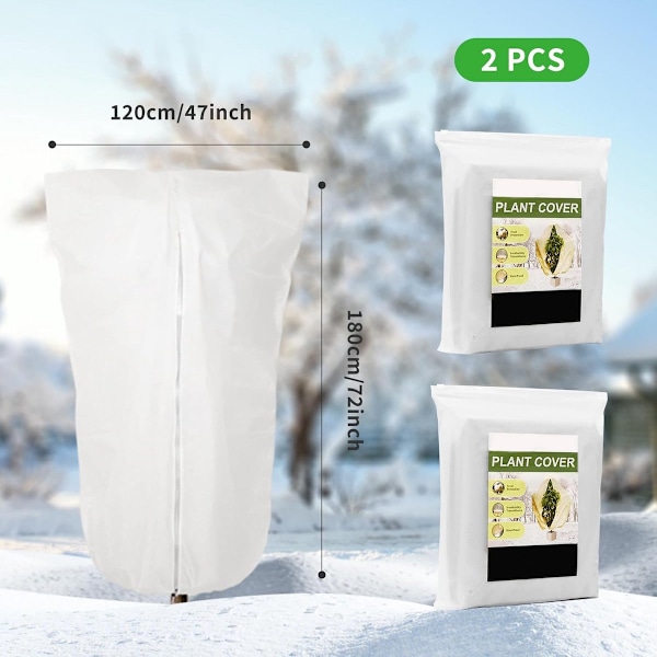 2 Plantebeskyttelse - Vinterbeskyttelse - Frostbeskyttelse - Holdbar - Vinterplantebeskyttelse