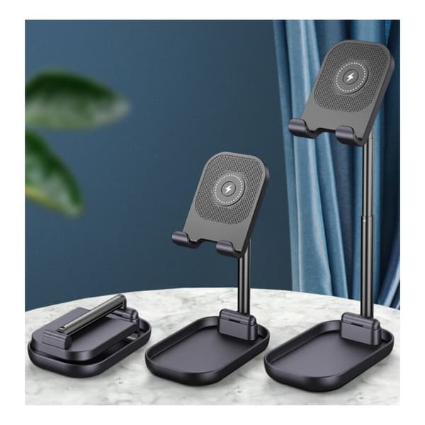 Sammenfoldelig teleskopisk mobiltelefonholder (WS1 Charm Night Blue uden trådløs oplader)