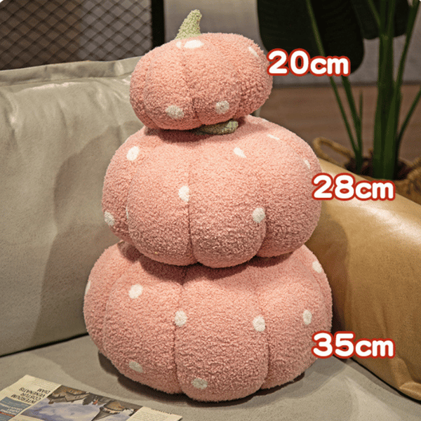 35 cm Pumpkin Pillow Plush Toy Halloween Pumpkin Decorative Pillow for Home Decor (Red)