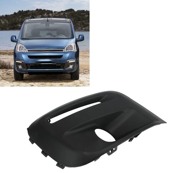Right Front Bumper Grille 1513564680 Fog Light Frame Cover Replacement for Citroen Berlingo 2015-2018