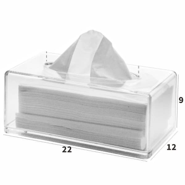 Gennemsigtig servietdispenser, kosmetisk servietdispenser, akryl servietdispenser