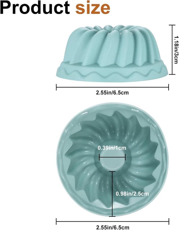Minibundtforme - genanvendelige - 20 stk. - silikone - Ø 6,5 cm