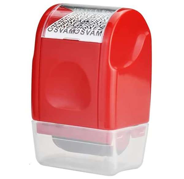 Identitetstyveribeskyttelse Stempel Tekst Sverting Beskyttelse Identitetsbeskyttelse Rullestempel Bred Rullende Sikkerhetsstempel