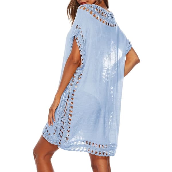 Badedrakt Cover Ups Swim Cover ups for Plus Kvinner Flaggermusermer
