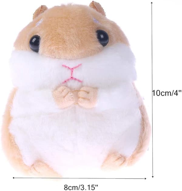 Sæt med 2 søde hamster plys nøglering tøjdyr nøglering