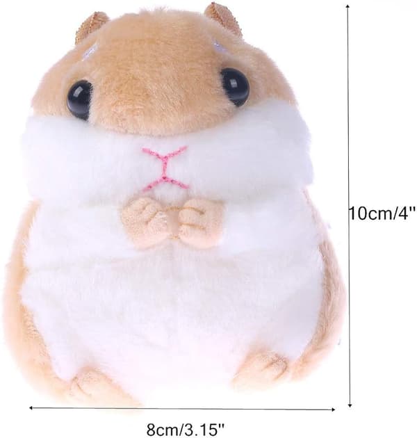 Setti, jossa 2 söpöä hamsterin pehmoavainperää, täytetty eläin avaimenperä