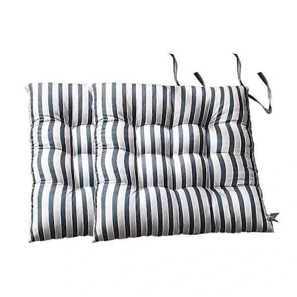 Stripete sittepute Praktisk sittepute Blå Polyestermateriale For stue 40x40cm 2stk Blå 40X40cm