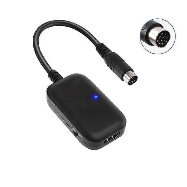 Sega Saturn til HDMI-konverterkabel, HDTV-skærmadapter til Sega Saturn-spil Sort Svart